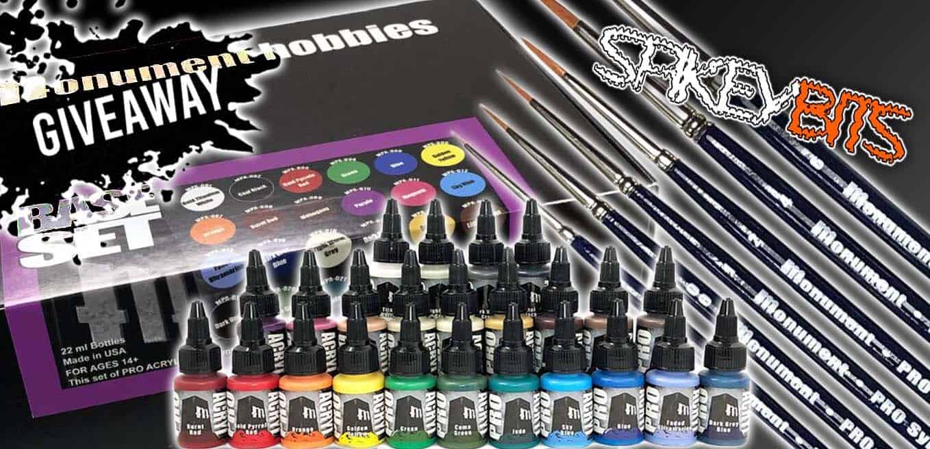Win a Set of Monument Hobbies Pro Acryl Paint & PRO Synthetic Brushes!